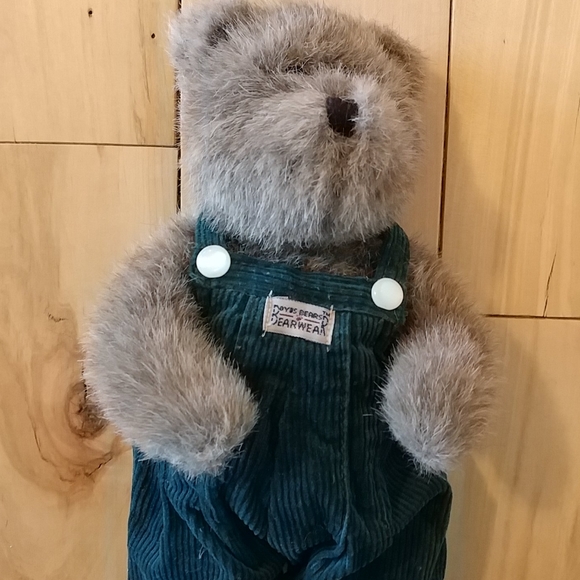 Boyds Bears Bear with Green Corduroy Overalls - Picture 3 of 5